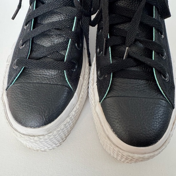 Women’s Converse Black and Teal High-Top Sneakers Size 6.5 Casual, Streetwear - Picture 5 of 11